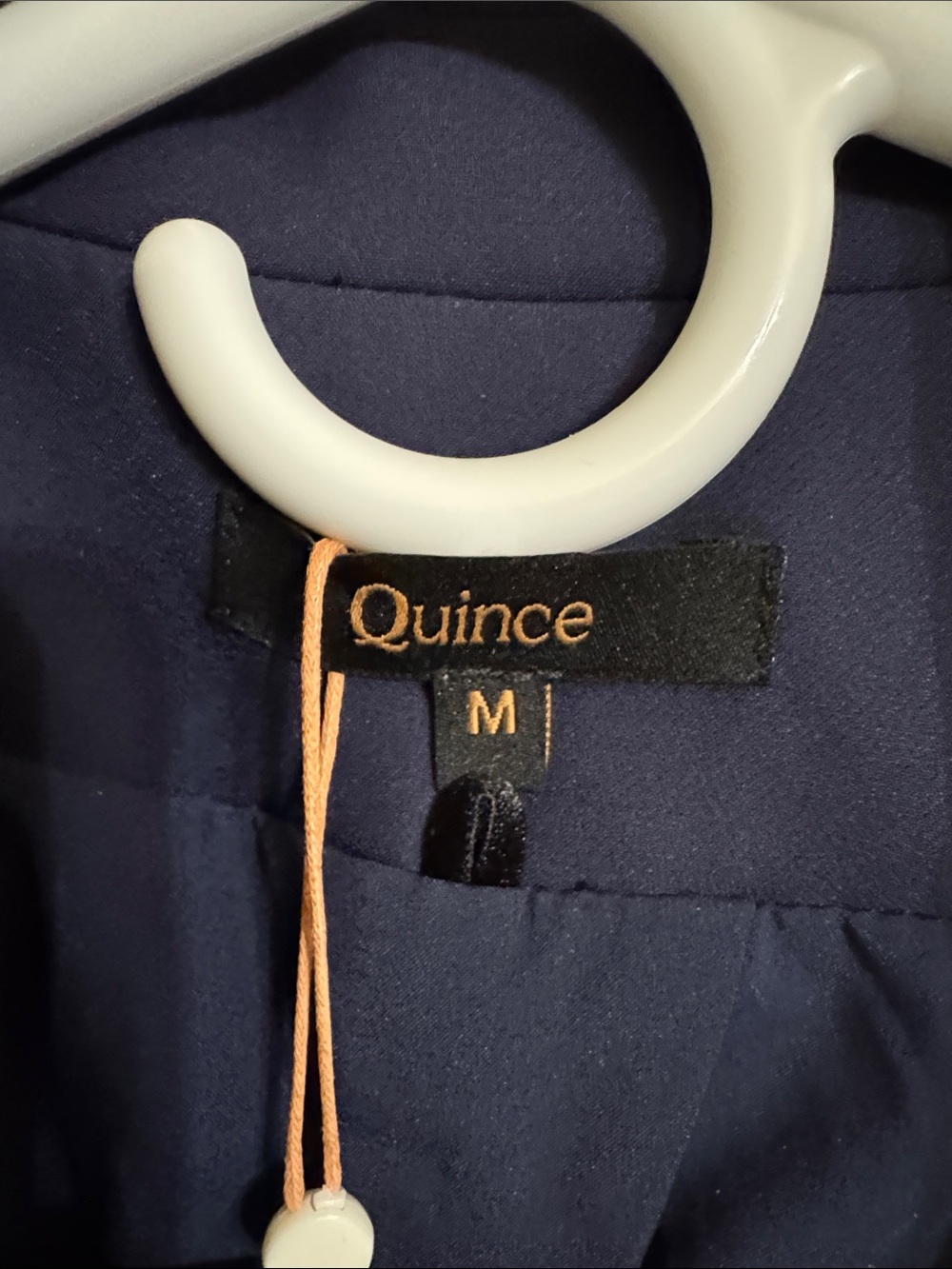 Quince Scuba Single Breasted Convertible Blazer Navy Career Business Casual Sz M - Picture 2 of 9